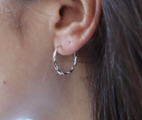 HOOPS TWISTED MINI, earrings